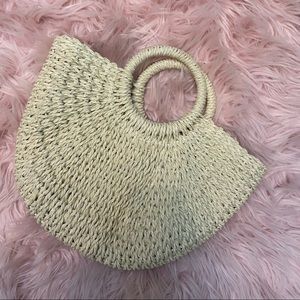 SHEIN Cream Woven Handbag